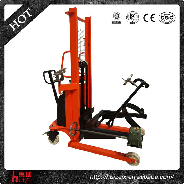 半電動稱重油桶車（夾鐵桶，手搖翻轉(zhuǎn)倒料）